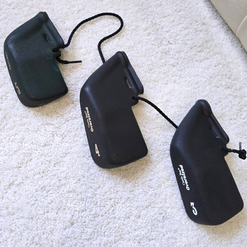 Castle Bay Golf Iron Headcovers 3 4 5 Black Oversize Standard Set of 3